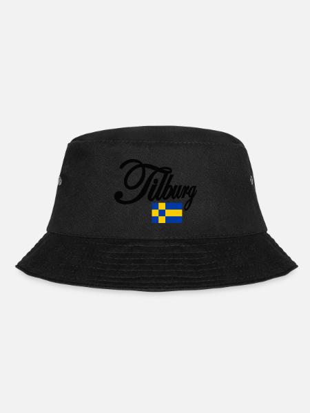 Tilburg with flag blue yellow - Bucket Hat - black