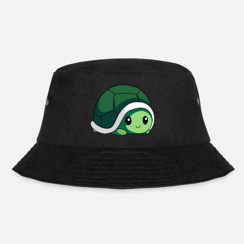 littel cute baby turtle - Bucket Hat - black