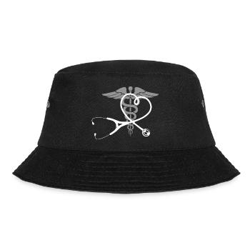 Nurse Krankenschwester Doctor - Bucket Hat - Schwarz - Vorne - Lela (165cm)