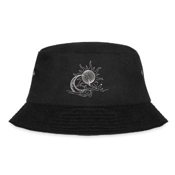 Mond Sonne Sterne Umweltschutz Natur Gezeiten - Bucket Hat - Schwarz - Vorne - Lela (165cm)