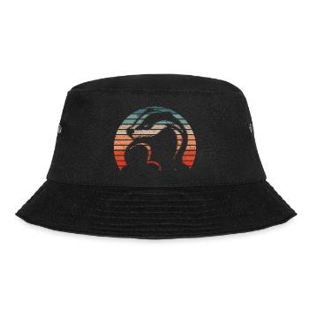 Retro Honigdachs Vintage Honigdachs - Bucket Hat - Schwarz - Vorne - Lela (165cm)