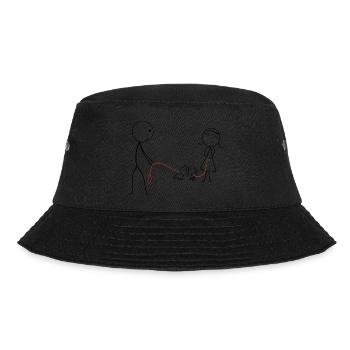 Lustige Bild mit Hund Liebe Geschenk - Bucket Hat - Schwarz - Vorne - Lela (165cm)