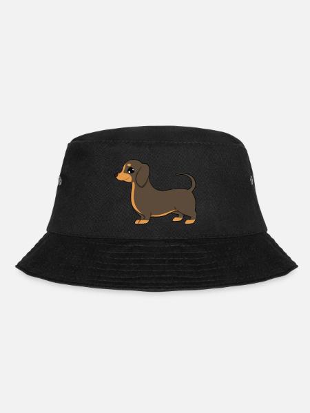 Dackel - Bucket Hat - Schwarz