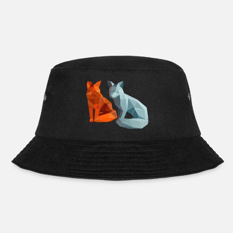 foxes - Bucket Hat - black
