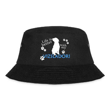 Life is better with my Vizslador - Bucket Hat - Schwarz - Vorne - Lela (165cm)
