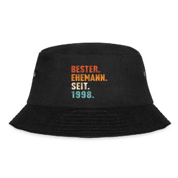 Bester ehemann seit 1998 hochzeitstag - Bucket Hat - Schwarz - Vorne - Lela (165cm)