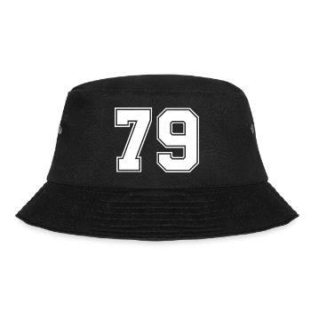 79 Zahl Trikot - Bucket Hat - Schwarz - Vorne - Lela (165cm)