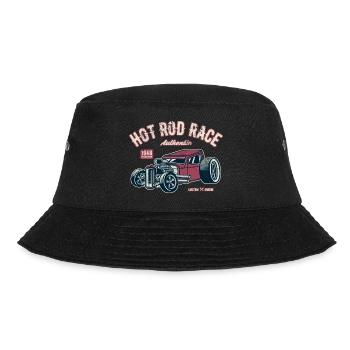 HOTROD HOT ROD RETRO VINTAGE HOTRODS MUSCLE MOTIF - Bucket Hat - black - Front - Lela (165cm)
