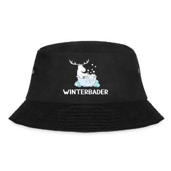 winterbader eisbader cool arktis winter schwimmen - Bucket Hat - Schwarz - Vorne - Lela (165cm)
