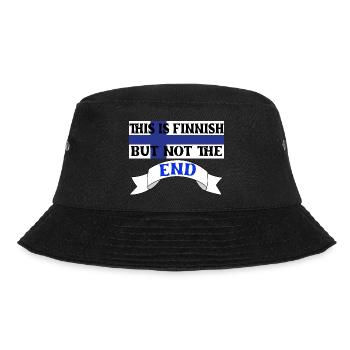 Lustiges Wortspiel mit Finnisch und dem Ende - Bucket Hat - Schwarz - Vorne - Lela (165cm)
