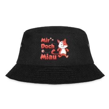 Mir Doch Miau Lustige Katzen - Bucket Hat - Schwarz - Vorne - Lela (165cm)