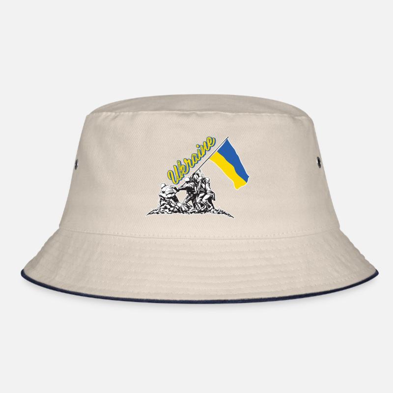 ukraine flag raising Bucket Hat