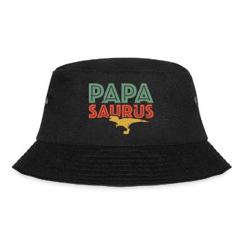 Papasaurus Dinosaurier Vatertag Papa Dino Vater - Bucket Hat - Schwarz - Vorne - Lela (165cm)