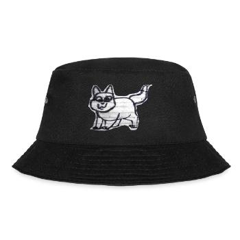 TOMZOFF Graffiti Cat - Bucket Hat - Schwarz - Vorne - Lela (165cm)