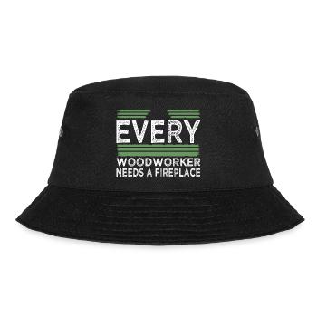 bday carpenter joke awesome felling birthday - Bucket Hat - Schwarz - Vorne - Lela (165cm)