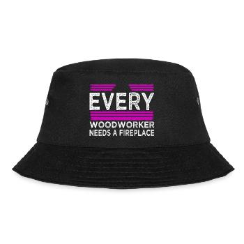 statement cool logging lumberjackwoodworking - Bucket Hat - black - Front - Lela (165cm)