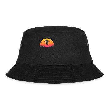 Sunrise Skate Skater Skateboard Geschenk - Bucket Hat - Schwarz - Vorne - Lela (165cm)