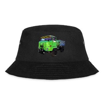 IFA L60 mit Ballonreifen Allrad 4x4 Kipper - Bucket Hat - Schwarz - Vorne - Lela (165cm)