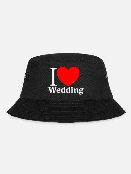 I LOVE WEEDDING - Bucket Hat - Schwarz
