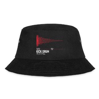 Kick Drum - キックドラム - Bucket Hat - Schwarz - Vorne - Lela (165cm)