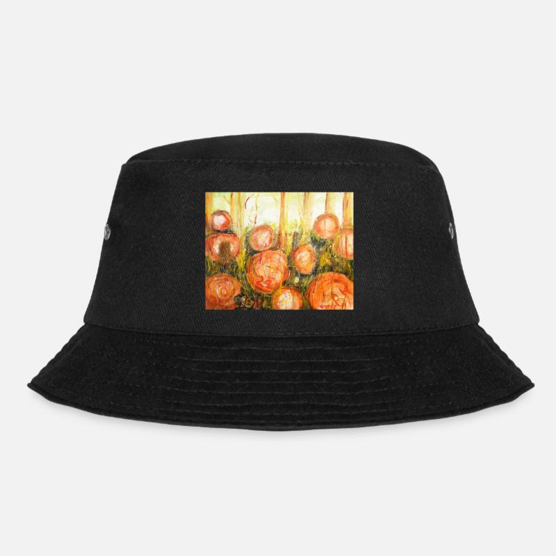 Abstrakte Baumstämme im Farbenspiel - Bucket Hat - Schwarz