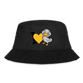 I Love Ducklings Comic - Bucket Hat - black - Front - Lela (165cm)