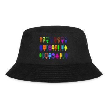 Eis am Stil in vielen Farben - Bucket Hat - Schwarz - Vorne - Lela (165cm)