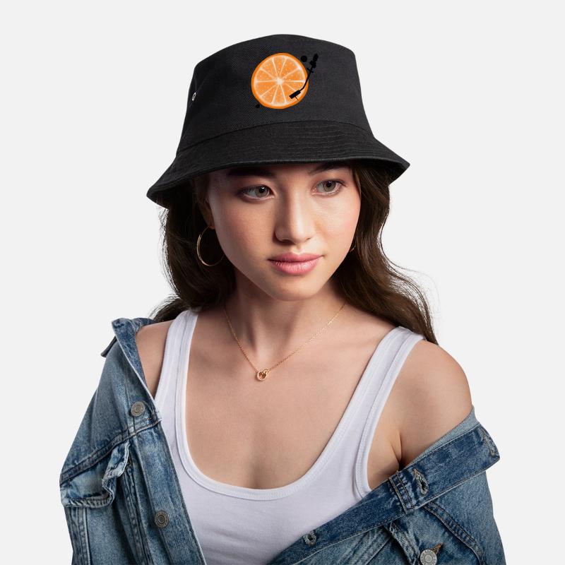 Orange Disk Bucket Hat