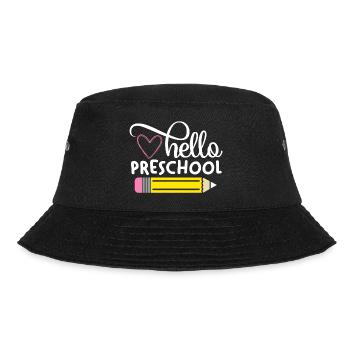 Hallo Vorschule - Bucket Hat - Schwarz - Vorne - Lela (165cm)