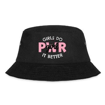 Girls do it better - Bucket Hat - Schwarz - Vorne - Lela (165cm)