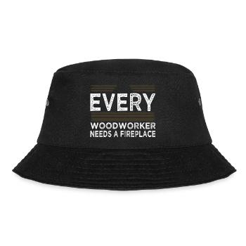funshirt jokes construction carpenter fun forester - Bucket Hat - black - Front - Lela (165cm)