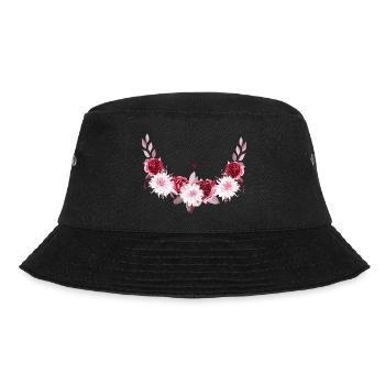 Personalized flower crown - Bucket Hat - black - Front - Lela (165cm)