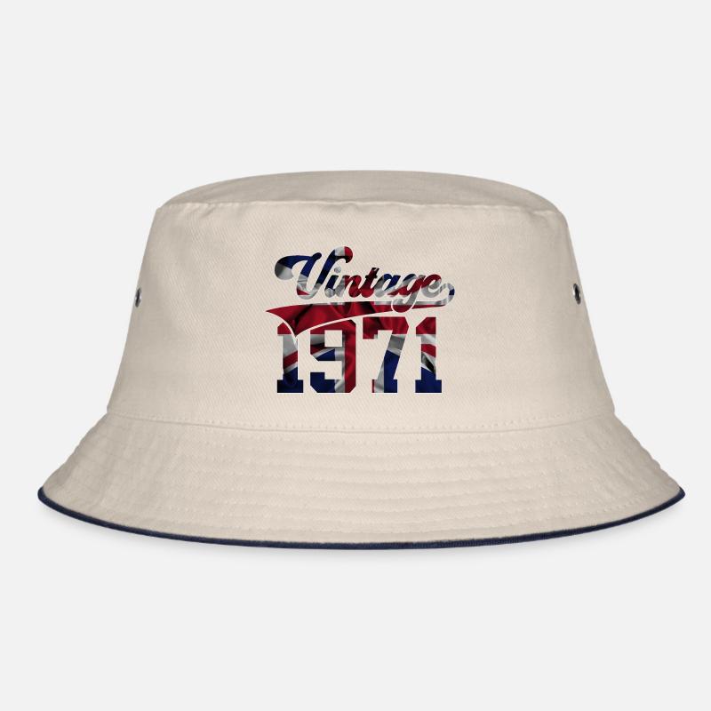 VINTAGE 1971 UK 55. GEBURTSTAG Bucket Hat