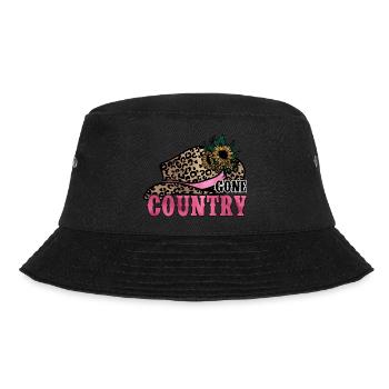 Country Musik ländlich Landei Countrymusiker Mom - Bucket Hat - Schwarz - Vorne - Lela (165cm)