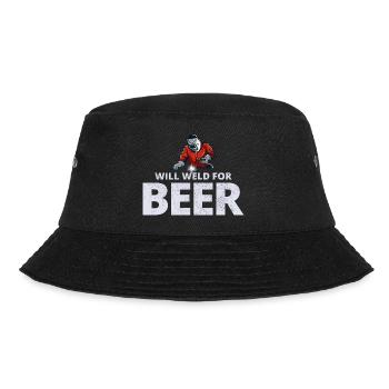 Welding Welder Metal Construction Ironworker Beer - Bucket Hat - black - Front - Lela (165cm)