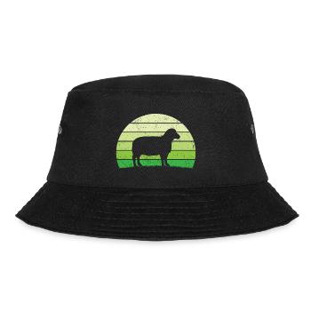 Retro Schaf T-Shirt Schaf - Bucket Hat - Schwarz - Vorne - Lela (165cm)
