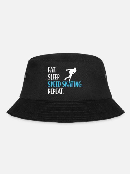 Eisschnelllauf Eissschnelllaufen Ice Speed Skating - Bucket Hat - Schwarz