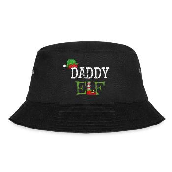 Daddy Elf - Papa der Weihnachts-Elf - Bucket Hat - Schwarz - Vorne - Lela (165cm)