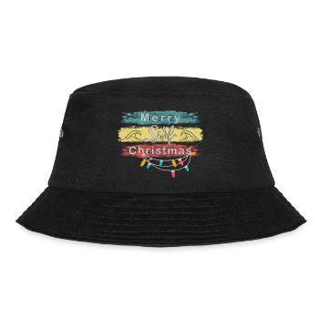 Merry Surf Christmas - Weihnachtsdesign - Bucket Hat - Schwarz - Vorne - Lela (165cm)