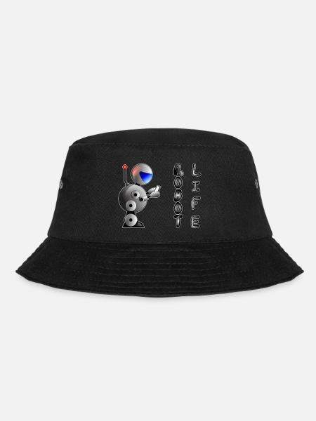 Robot Life - Bucket Hat - black