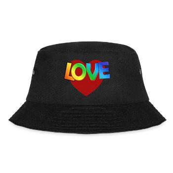 LOVE - Bucket Hat - Schwarz - Vorne - Lela (165cm)