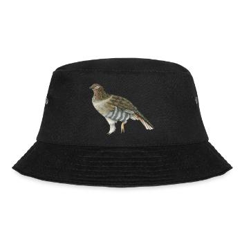 Rauhfußhuhn - Bucket Hat - Schwarz - Vorne - Lela (165cm)