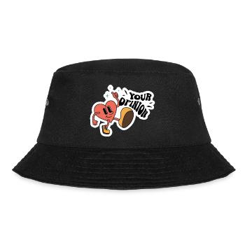 Heart Your Opinion - Bucket Hat - Schwarz - Vorne - Lela (165cm)