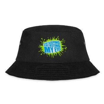 im not sleeping Zitat - Bucket Hat - Schwarz - Vorne - Lela (165cm)