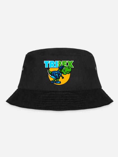 TRI REX im Kreis ist der Triathlon Dinosaurier - Bucket Hat - Schwarz