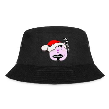Weihnachtskatze - Bucket Hat - Schwarz - Vorne - Lela (165cm)