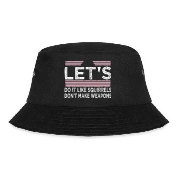 fun birthday present idea love bird peace movement - Bucket Hat - Schwarz - Vorne - Lela (165cm)