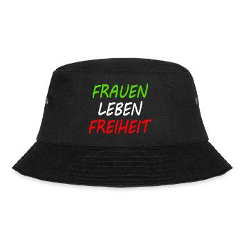 Frauen leben freiheit - Bucket Hat - Schwarz - Vorne - Lela (165cm)