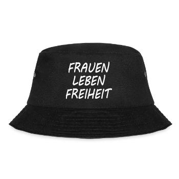 Frau leben freiheit - Bucket Hat - Schwarz - Vorne - Lela (165cm)