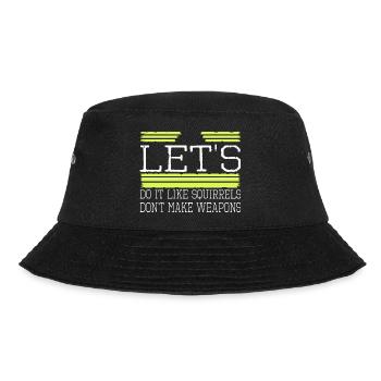 dove of peace disarmament gift cool present 60s - Bucket Hat - Schwarz - Vorne - Lela (165cm)